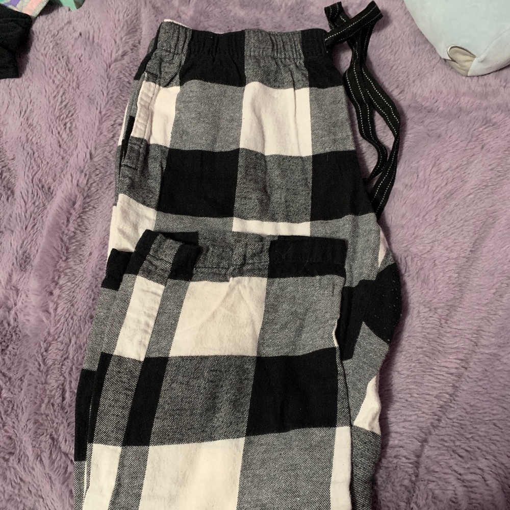 Buffalo plaid pajama bottoms
